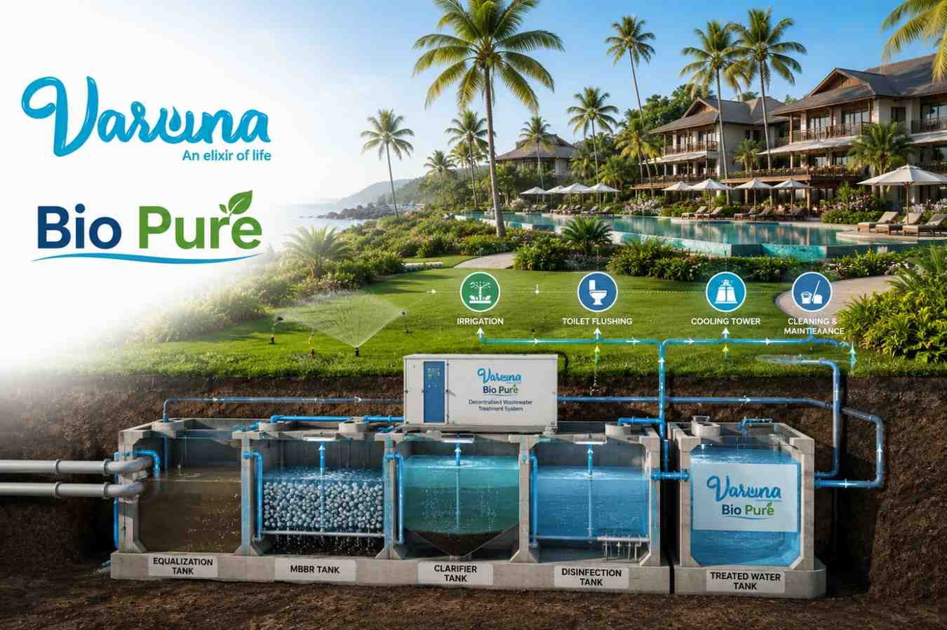 How Resorts Can Reduce Water Consumption Through Varuna Bio Pure Decentralized Treatment Systems