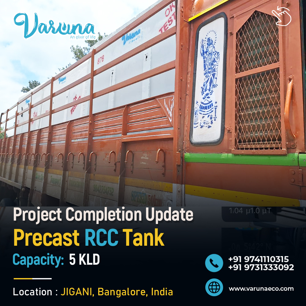 5 KLD Capacity Modular Precast RCC Tank Installed in JIGANI