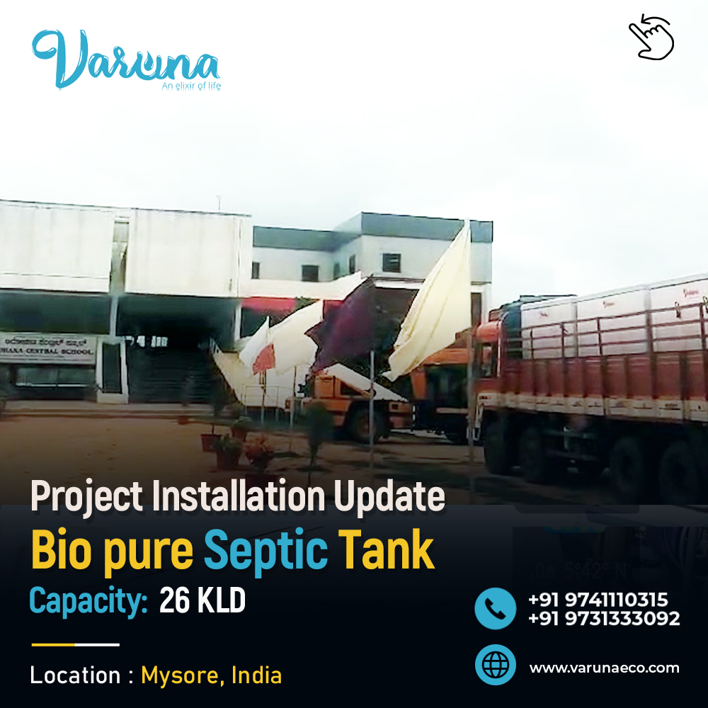 26 KLD Bio-Pure Septic Tank System Installed at Educational Institution, Mysore, Karnataka