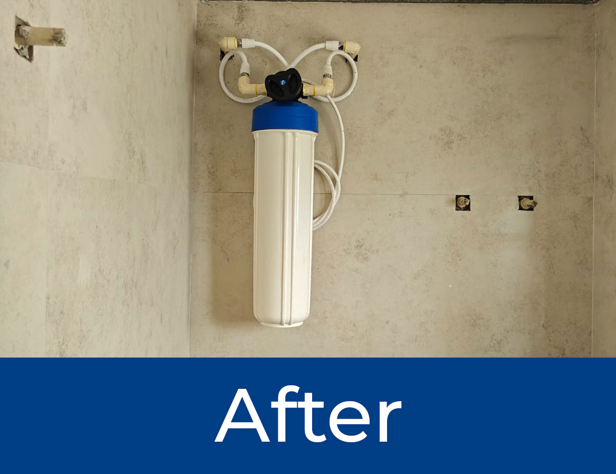 Bathroom Hard Water Softener Installation at Mountain Mist Apartment, Bengaluru